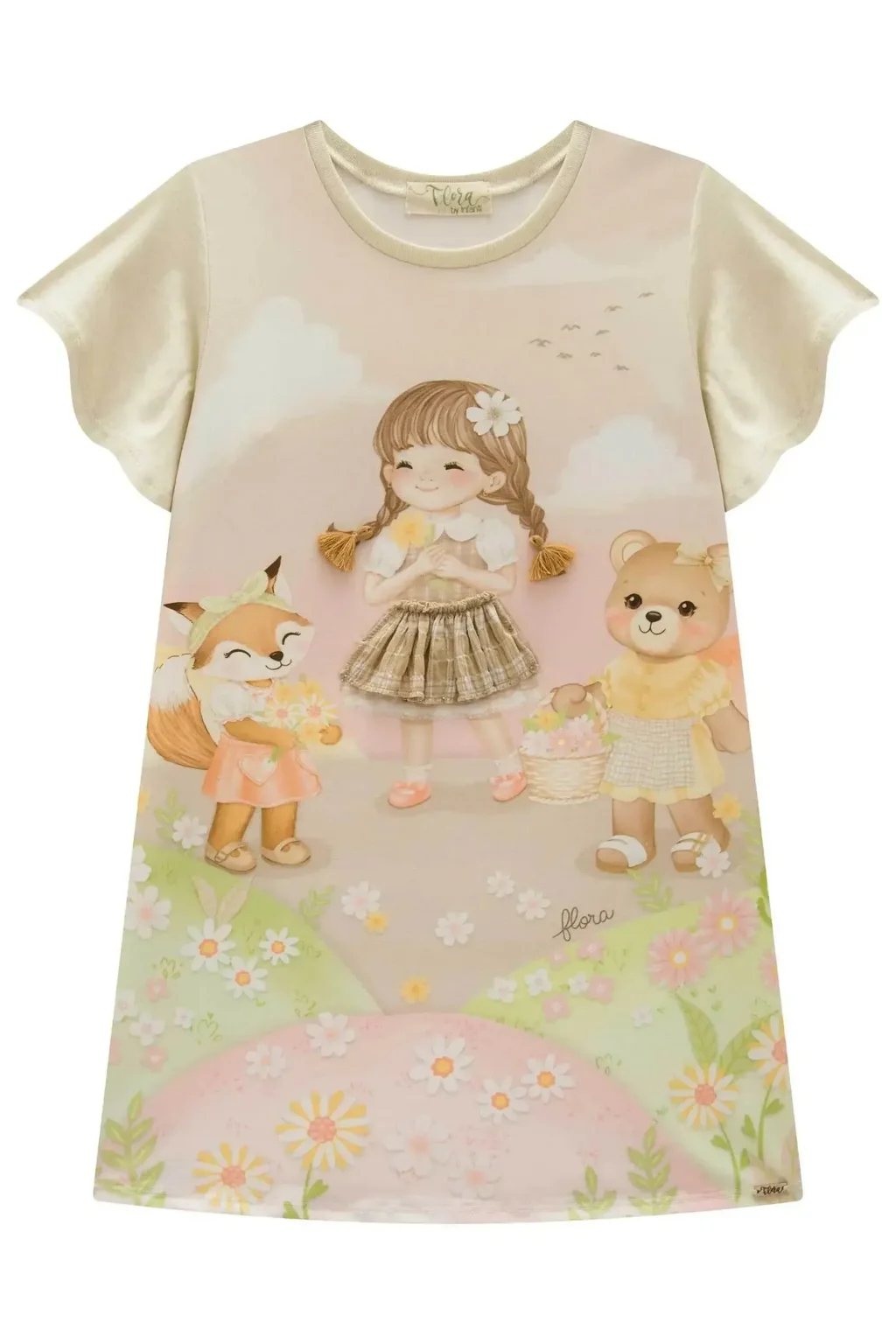 Vestido Menininha em Malha Power 99146 Infant Pequenalau