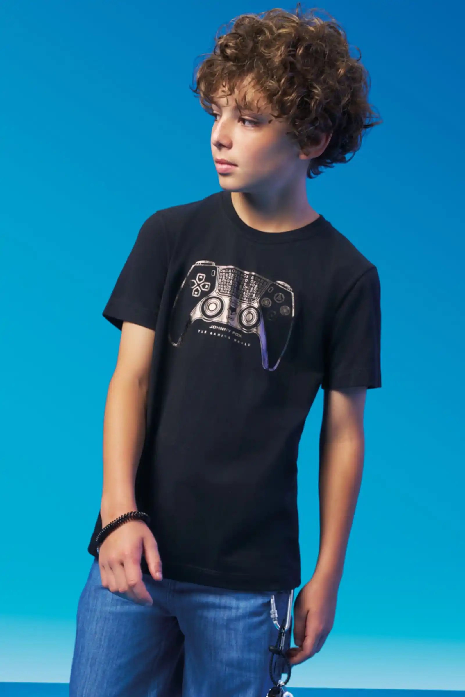 Camiseta Game em Meia Malha Preto
