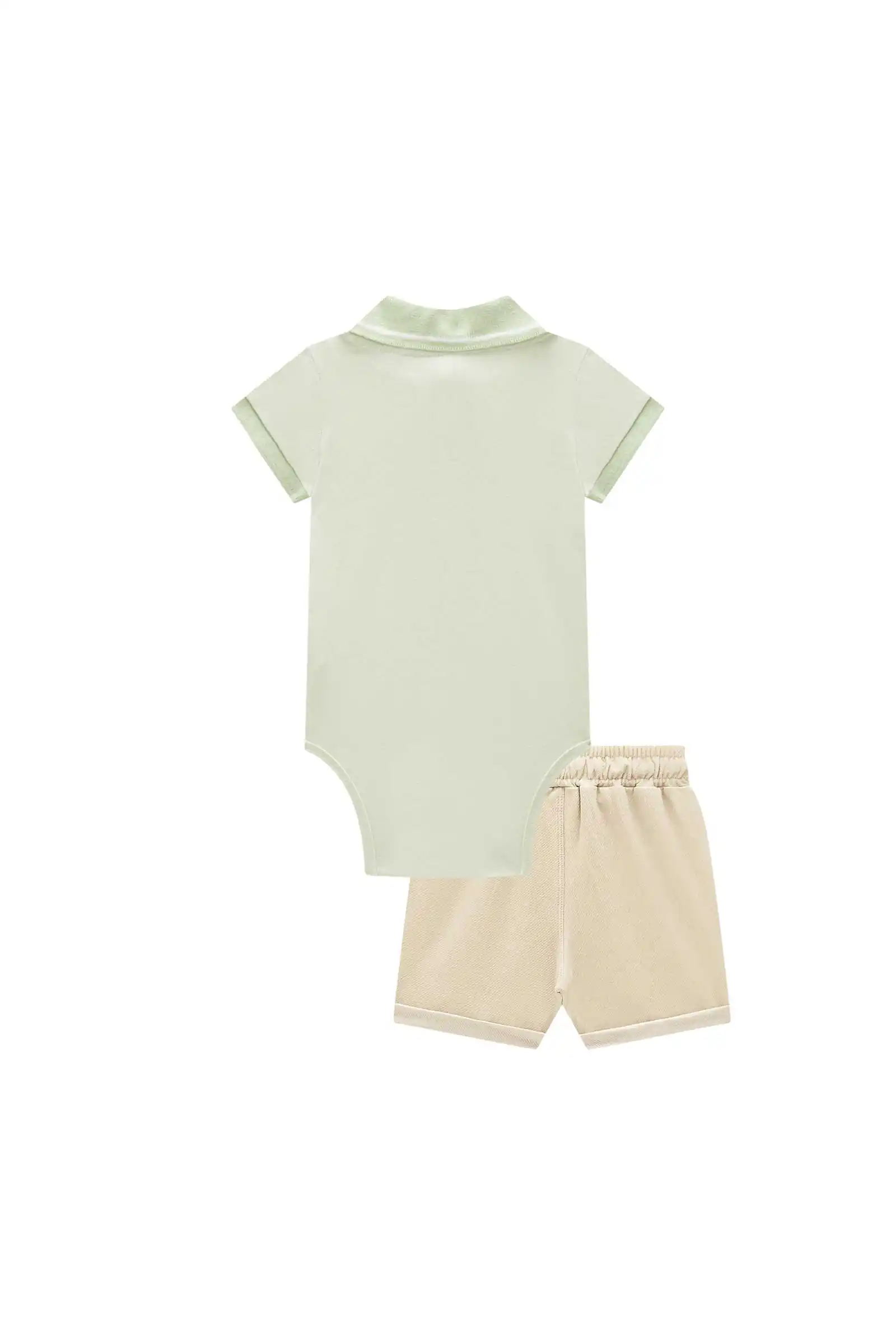 BODY POLO MC E BERMUDA VERDE CLEAN Pequenalau