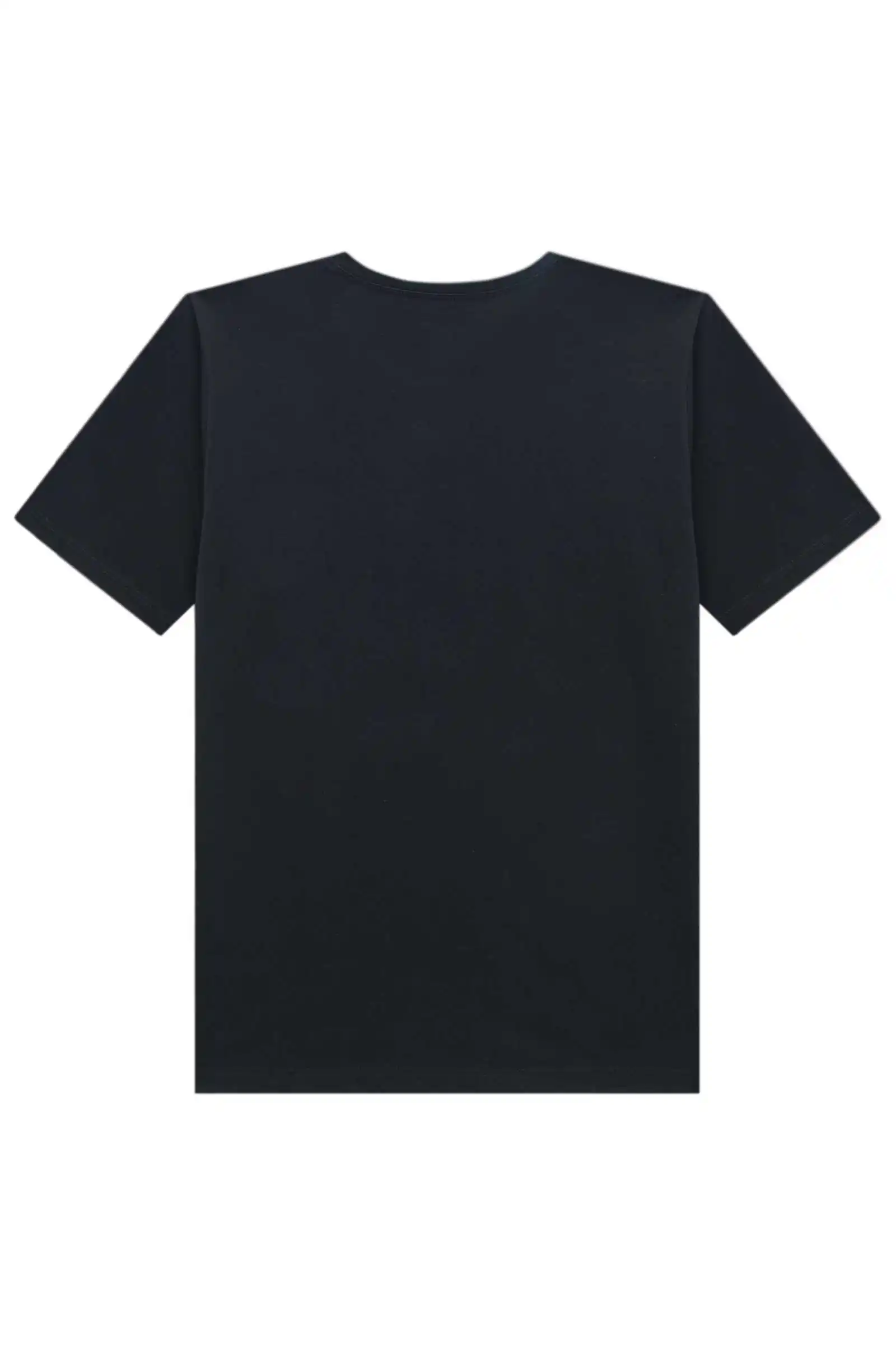 CAMISETA EM MEIA MALHA PRETO Pequenalau