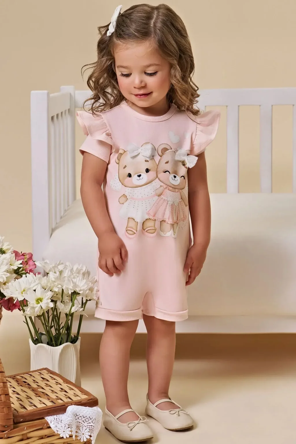 Macacão Ursinhos em Cotton 96906 Infanti Pequenalau