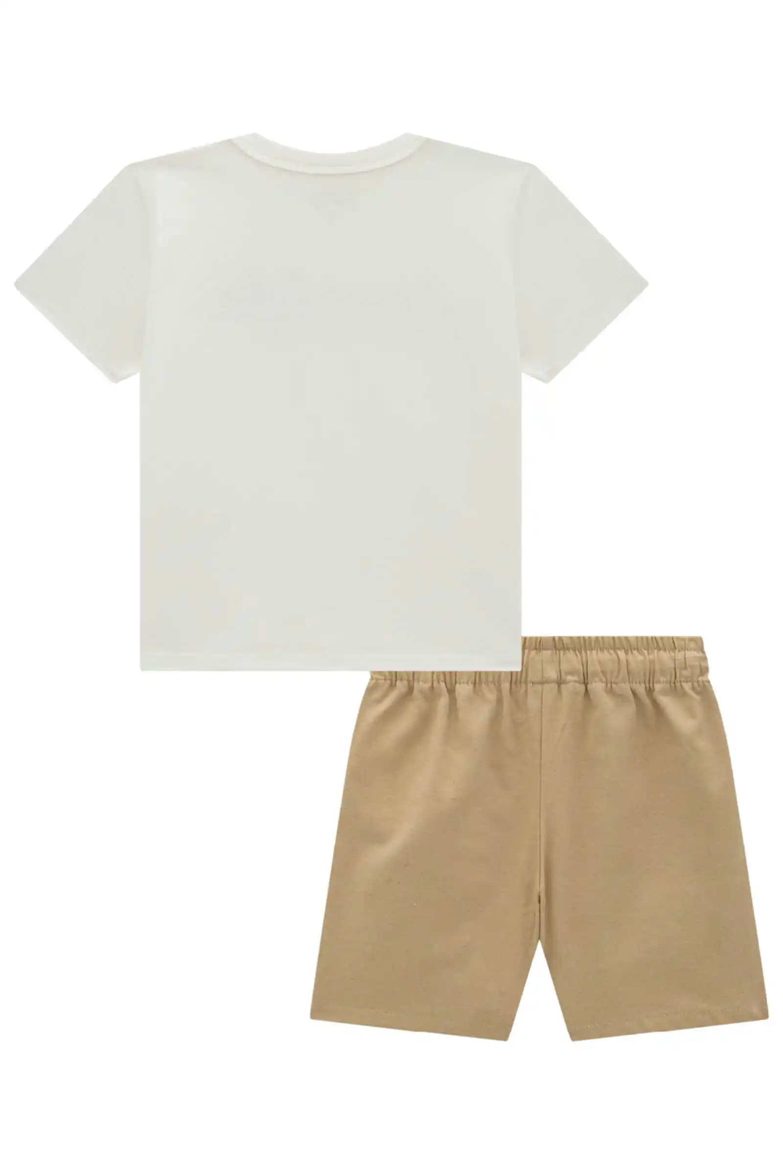 CAMISETA E BERMUDA OFF WHITE Pequenalau