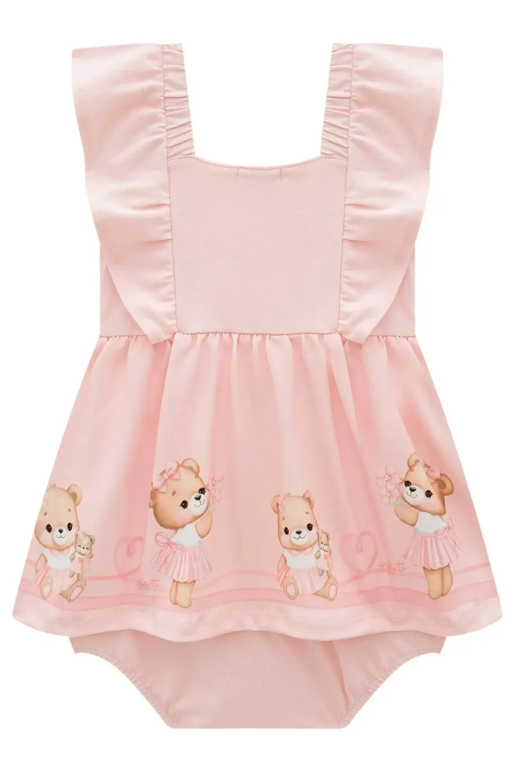 Vestbody Ursinha em Cotton 98592 Infanti Pequenalau