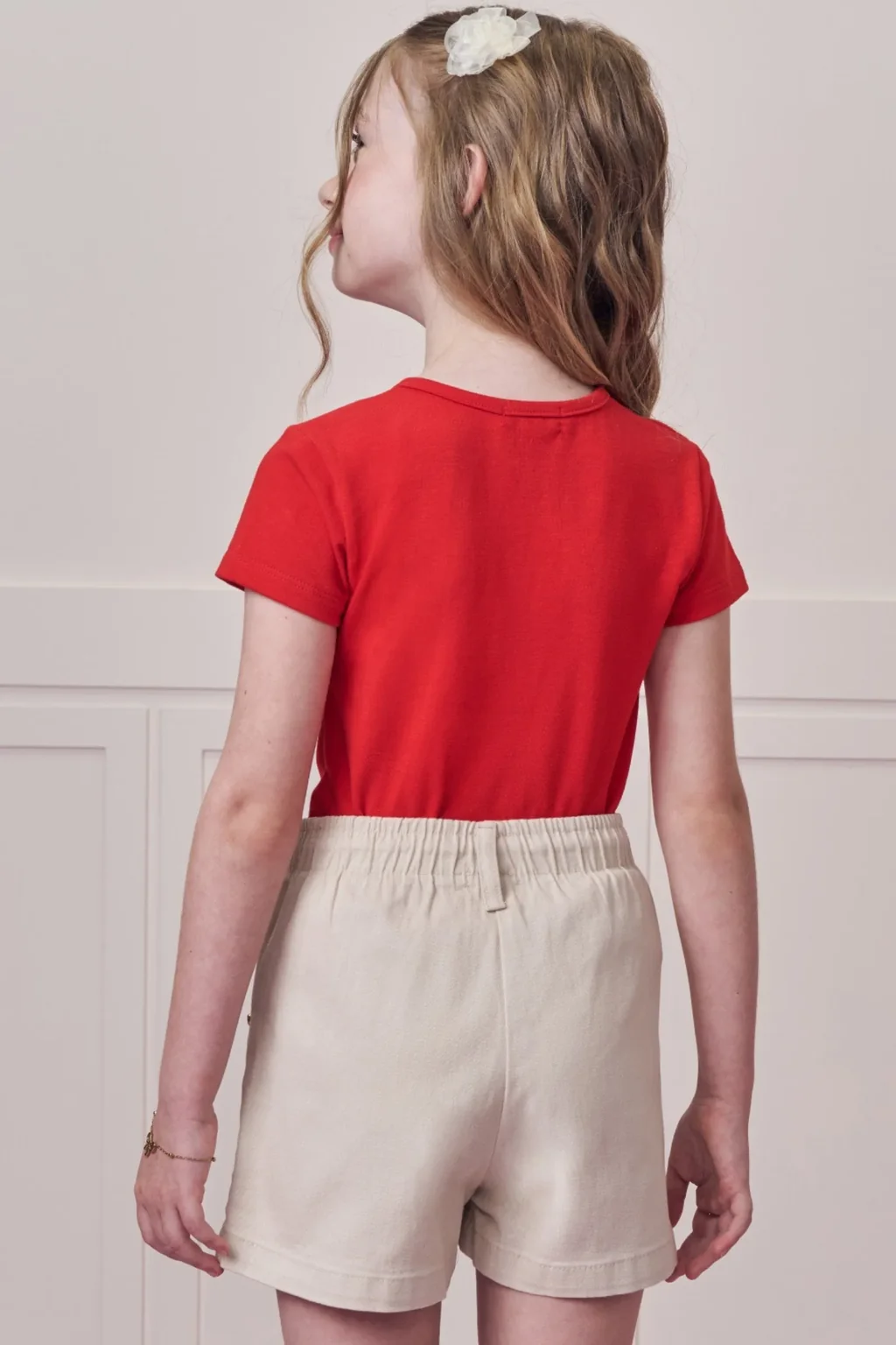 Blusa Vermelha com Laço em Cotton 98761 Infanti Pequenalau