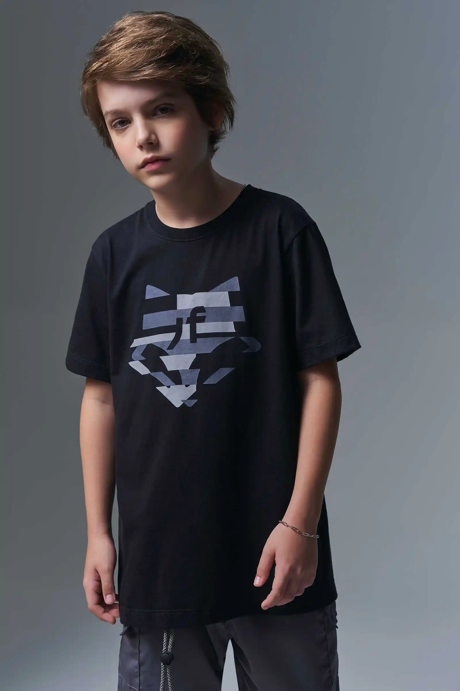 Camiseta em Meia Malha Preto