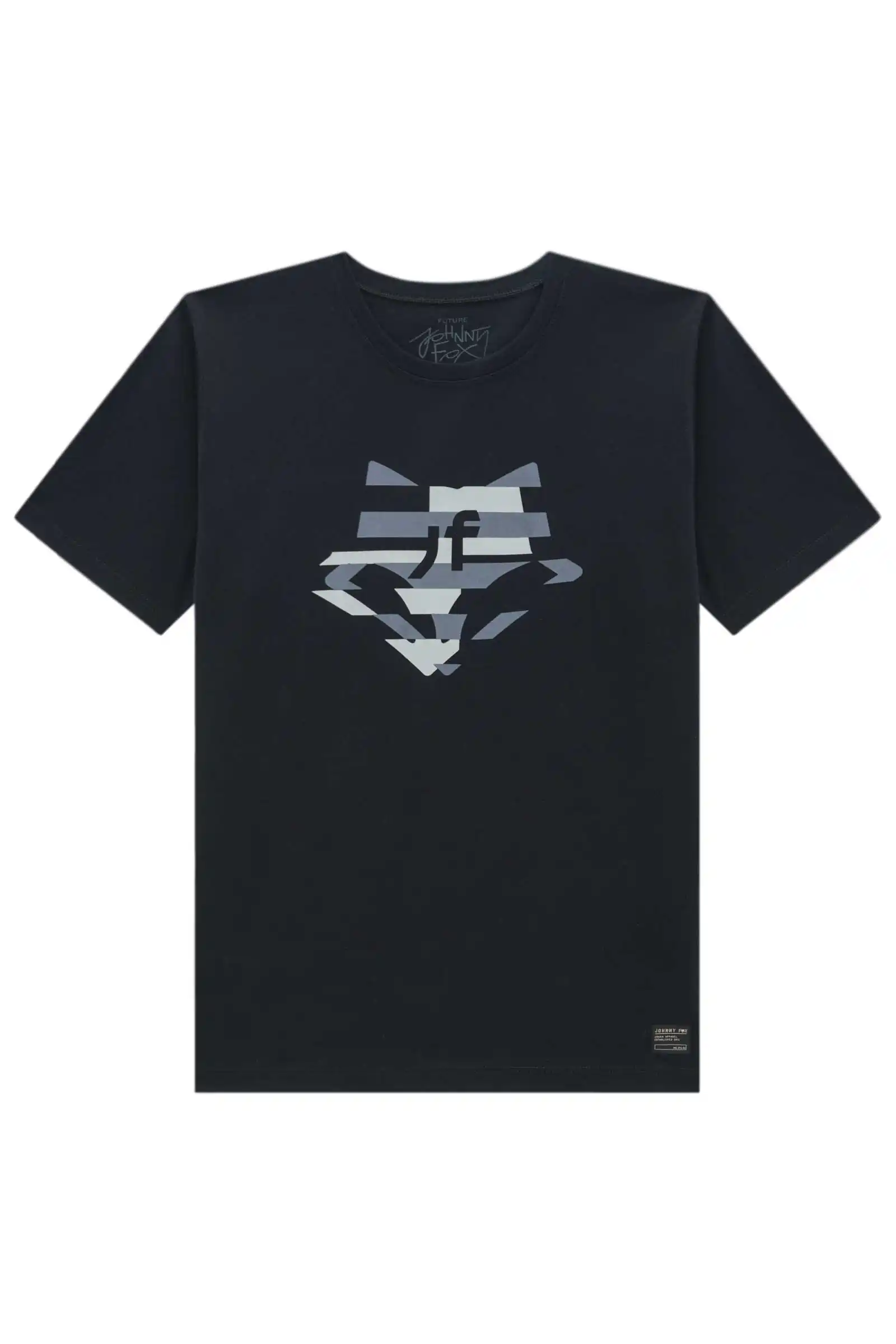 CAMISETA EM MEIA MALHA PRETO Pequenalau