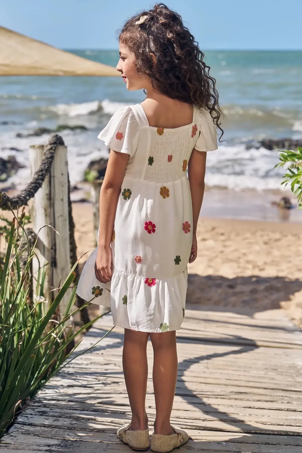 Vestido em Viscose Bordado 96423 Infanti Pequenalau