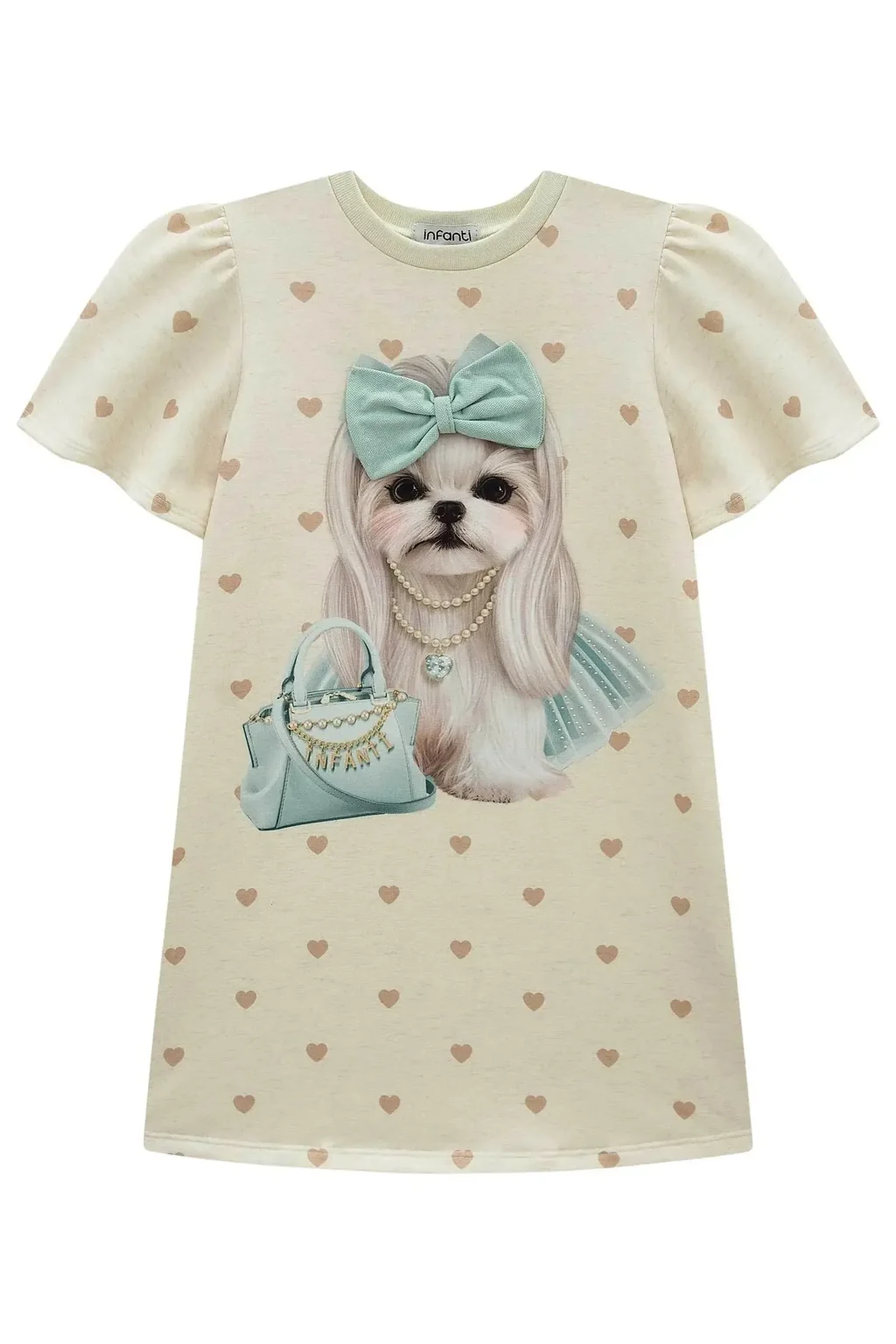 Vestido cachorrinho em Molecotton 99122 Infanti Pequenalau