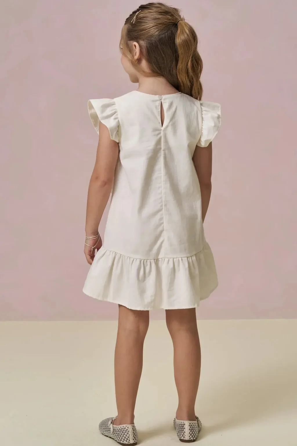 Vestido em Sarja com Elastano 97161 Infanti Pequenalau