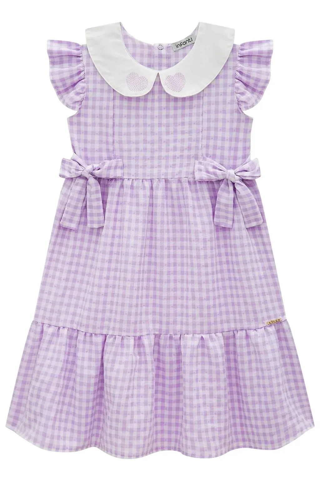 Vestido em Tricoline Vichy 99148 Infanti Pequenalau