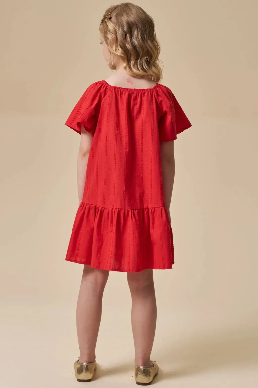 Vestido em Tricoline Texturizado 95745 Infanti Infantil Menina