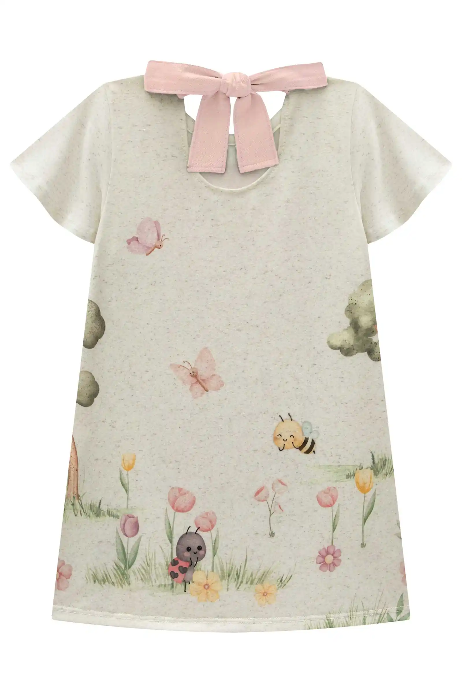 VESTIDO RAPOSINHA COM FLOR Pequenalau