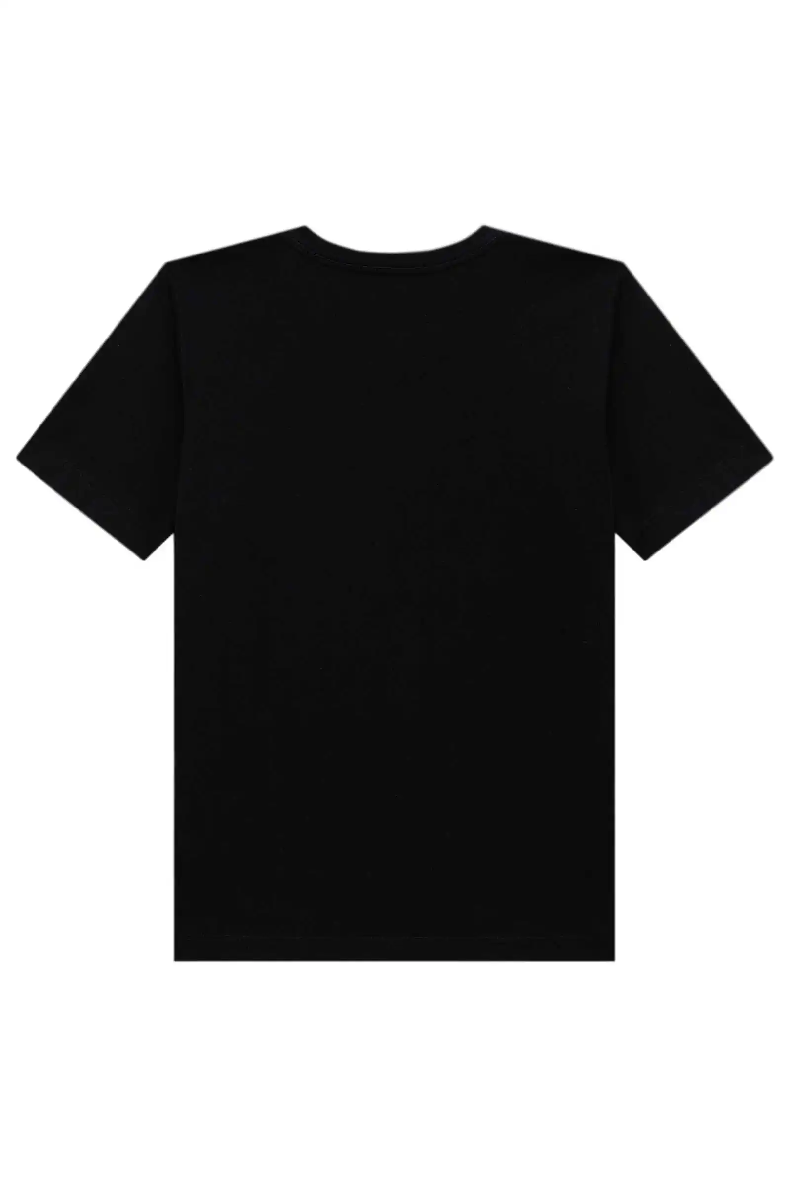 CAMISETA GAME EM MEIA MALHA PRETO Pequenalau