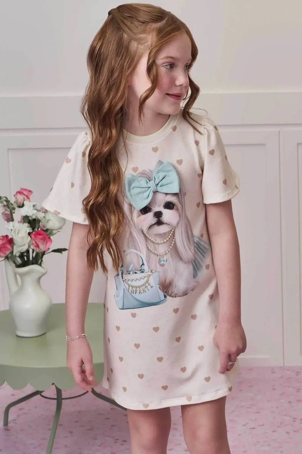 Vestido cachorrinho em Molecotton 99122 Infanti Pequenalau
