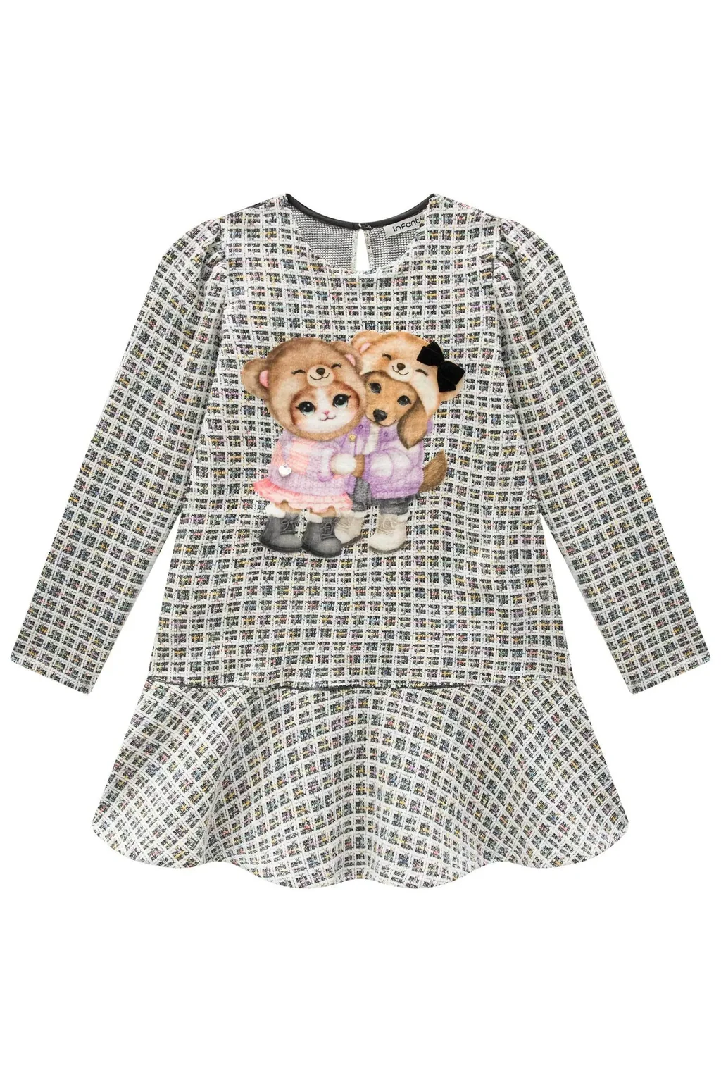 VESTIDO EM MALHA JACQUARD KIM Pequenalau