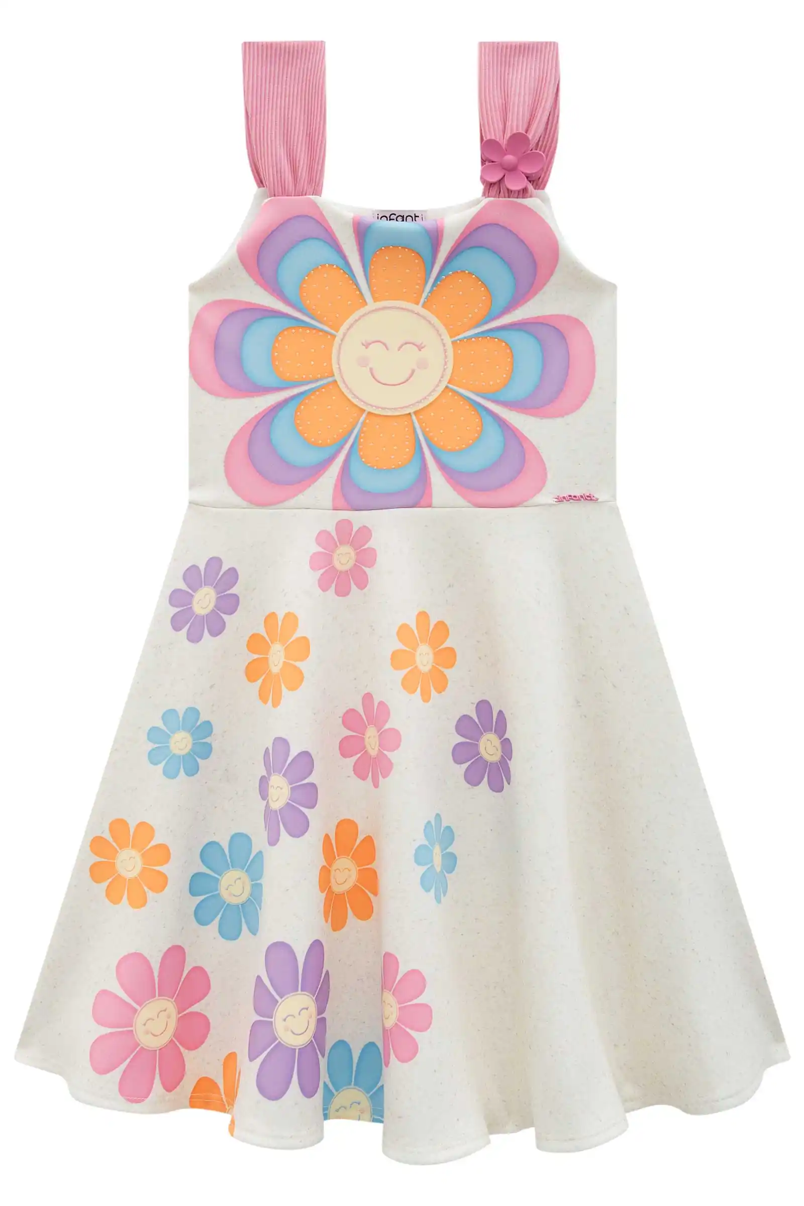 VESTIDO COM FLORES Pequenalau