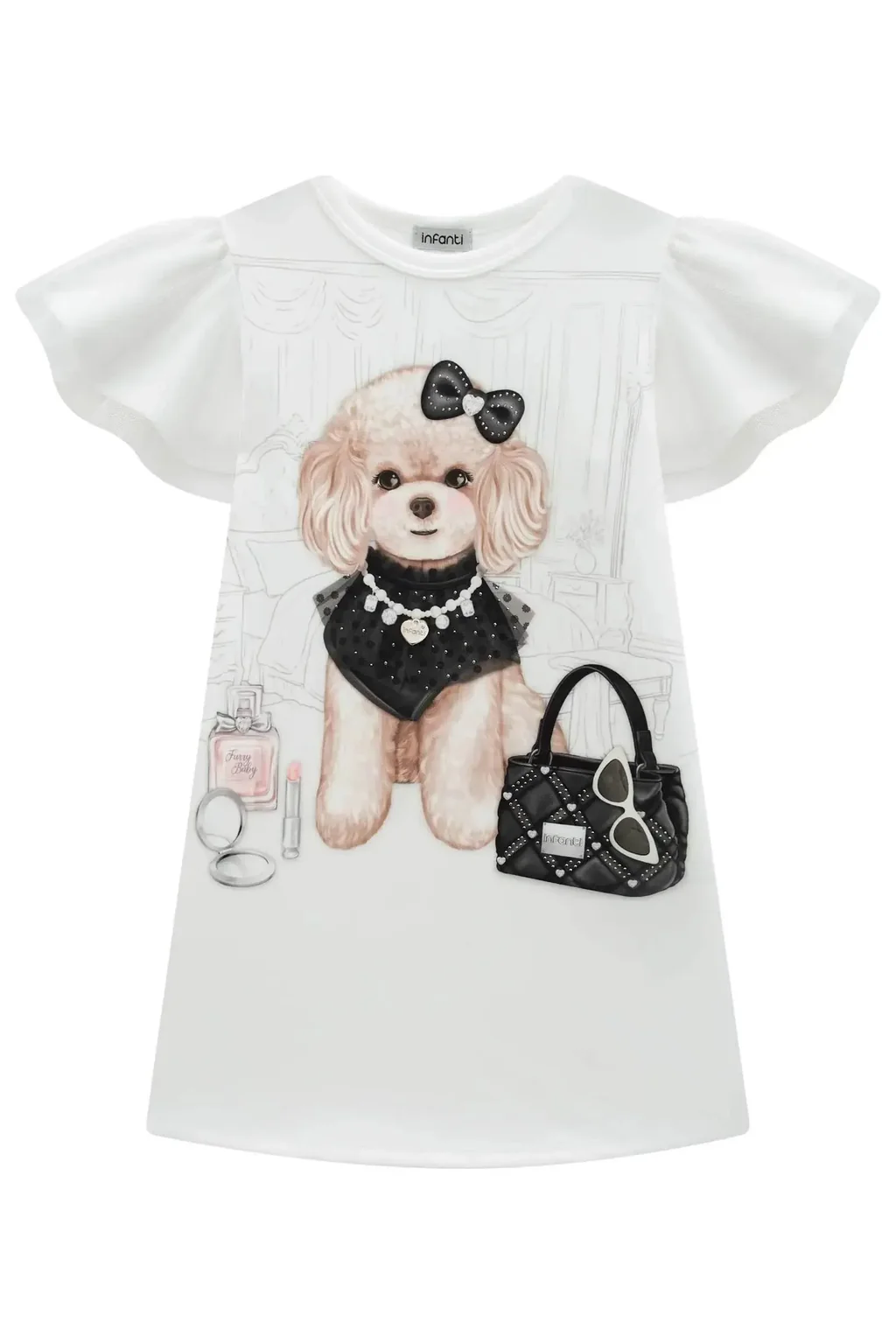 Vestido em Fly Tech 94911 Infanti Infantil Menina Pequenalau