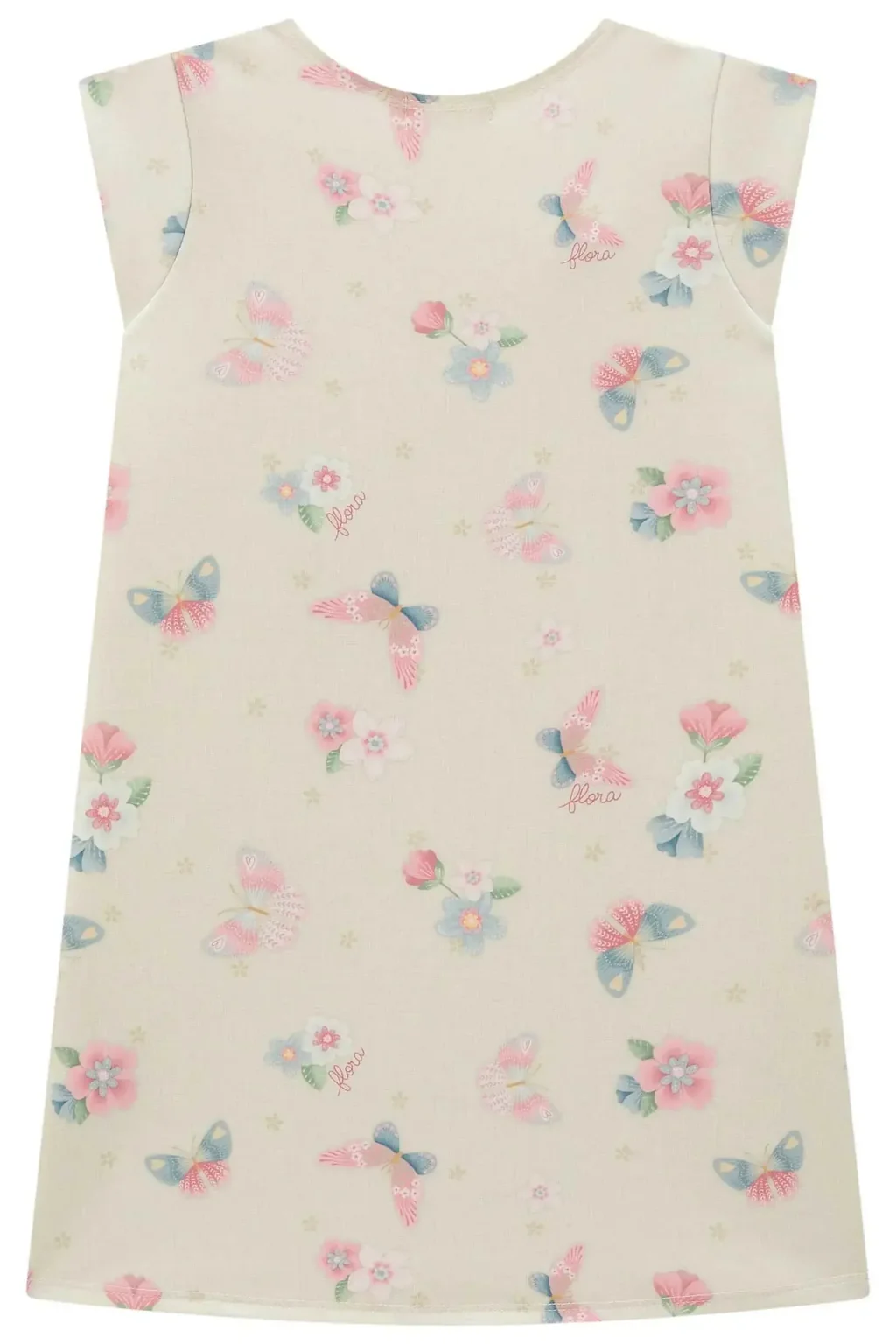Vestido Borboletas em Fly Tech 93937 Infanti Pequenalau