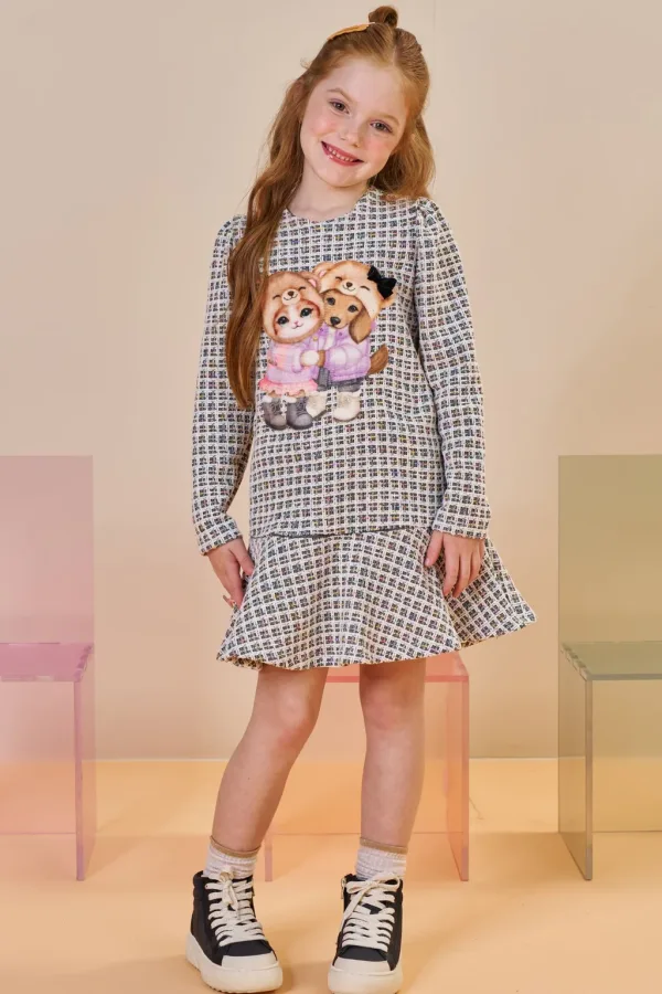 Vestido em Malha Jacquard Kim