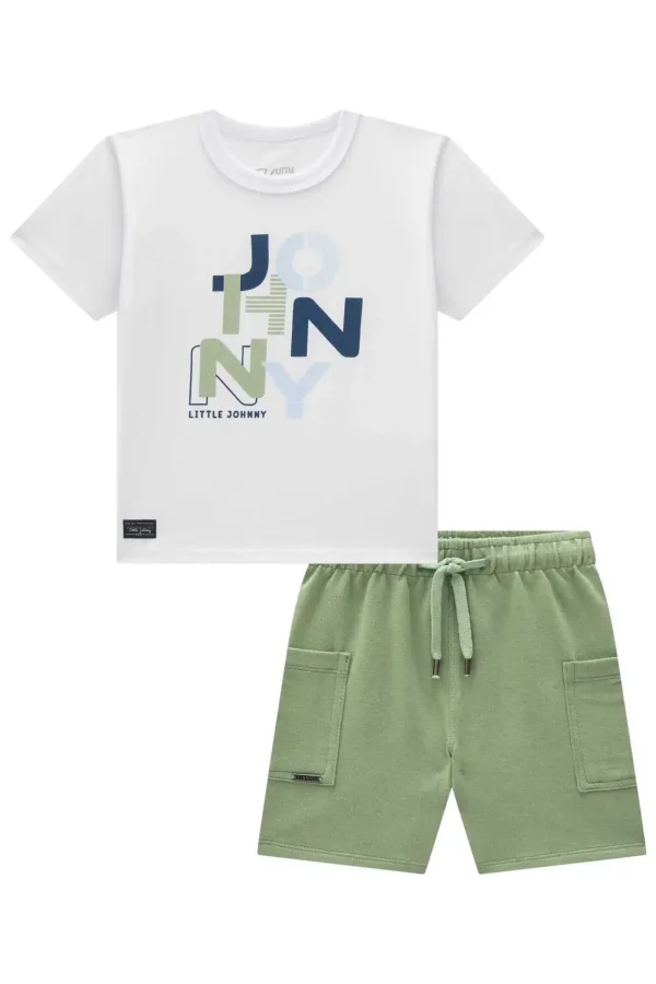 Camiseta Mc e Bermuda Branco