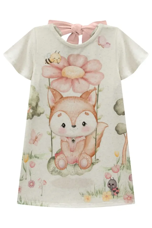 Vestido Raposinha com Flor