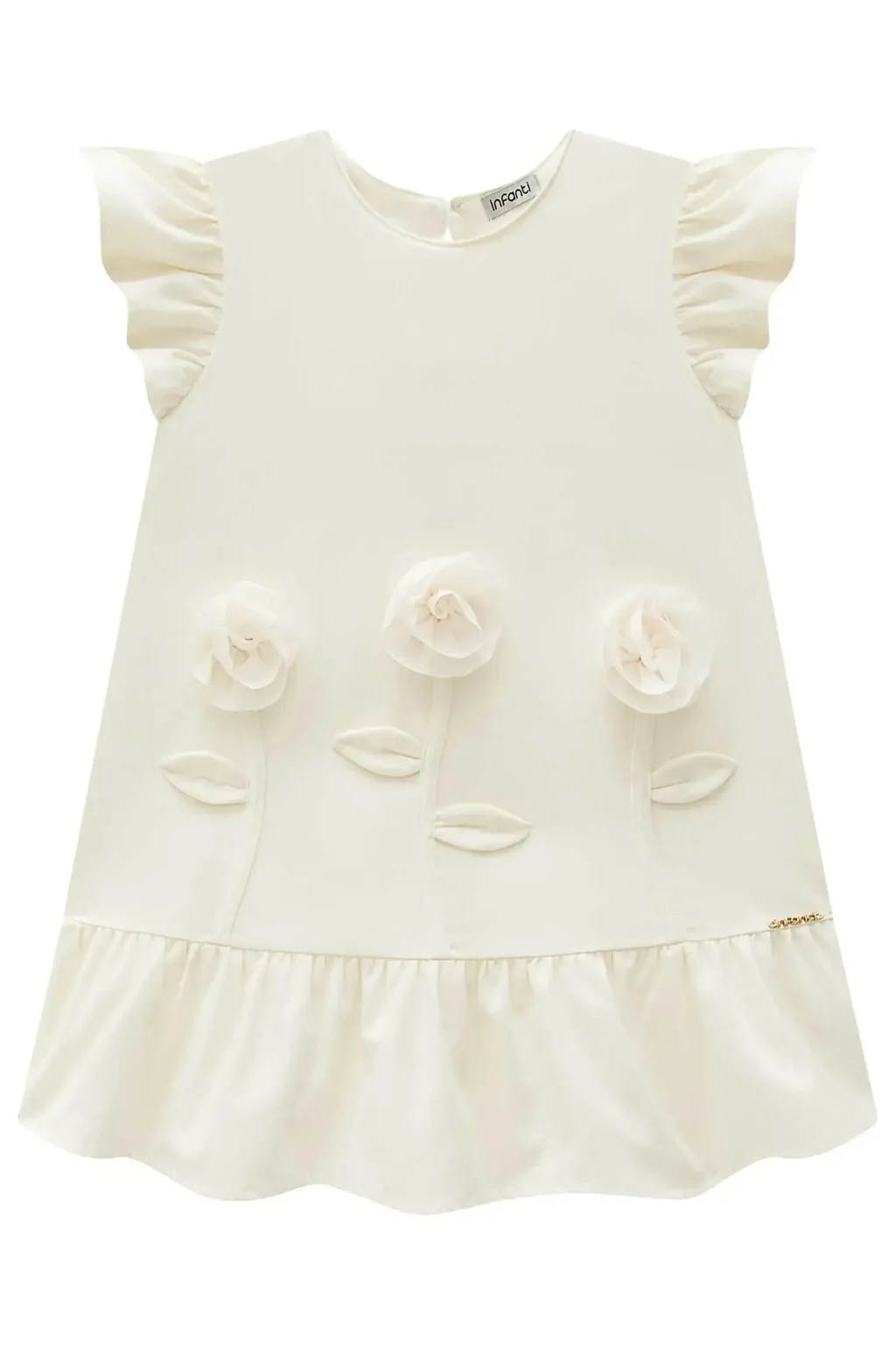 Vestido em Sarja com Elastano 97161 Infanti Pequenalau